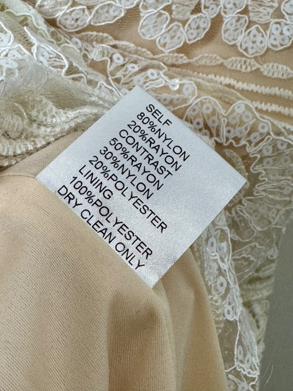Tadashi Shoji Corin Lace Midi Dress Ivory Petal AVT17166M Sz 2 - Picture 11 of 11